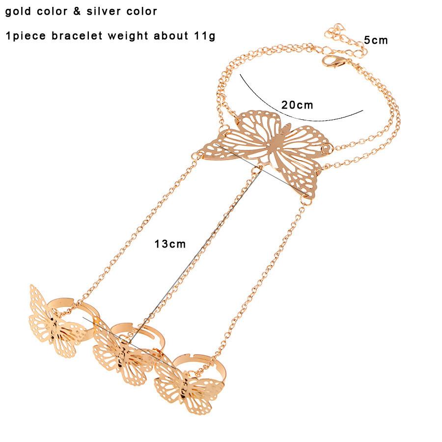 Bijoux européens et américains créatifs, bracelet papillon creux à la mode et simple, chaîne arrière, fourniture