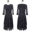 Shiz Madam Women Lace Stretch Flare One Piece Dress N2753