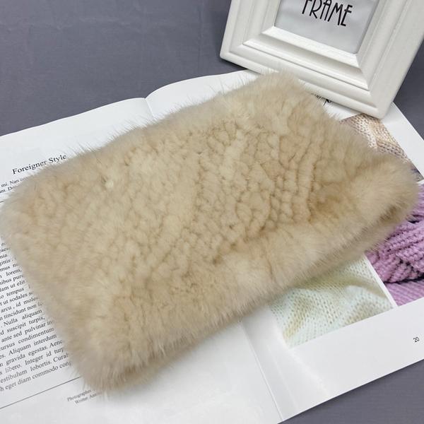 Natural Mink Fur Neck Warmer Elastic Women Winter Warm Headband Female Genuine Mink Fur Ring Scarf