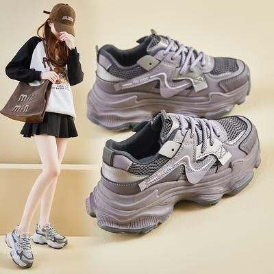 Ins Korean Version of the New Dad Shoes Women's Spring Student Sports Running Casual Shoes Platform Height Increase ZL7522