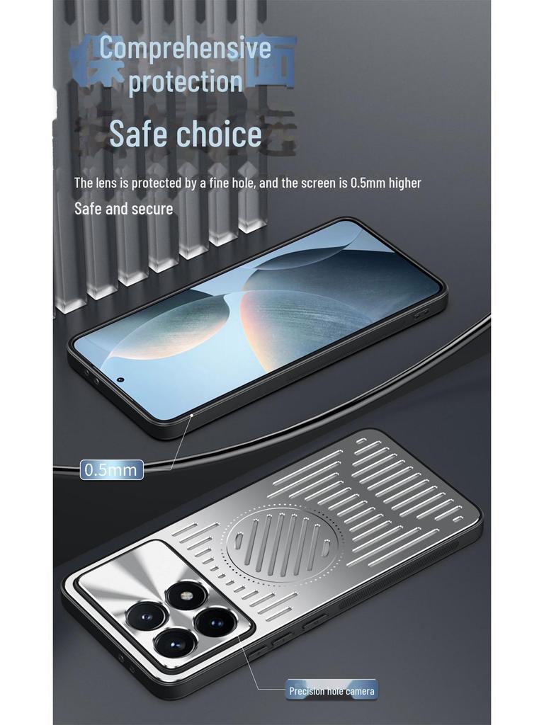 Redmi K70/ K70 Pro/ Extreme Magnetic Heat Dissipation Anti-Fall Metal Case