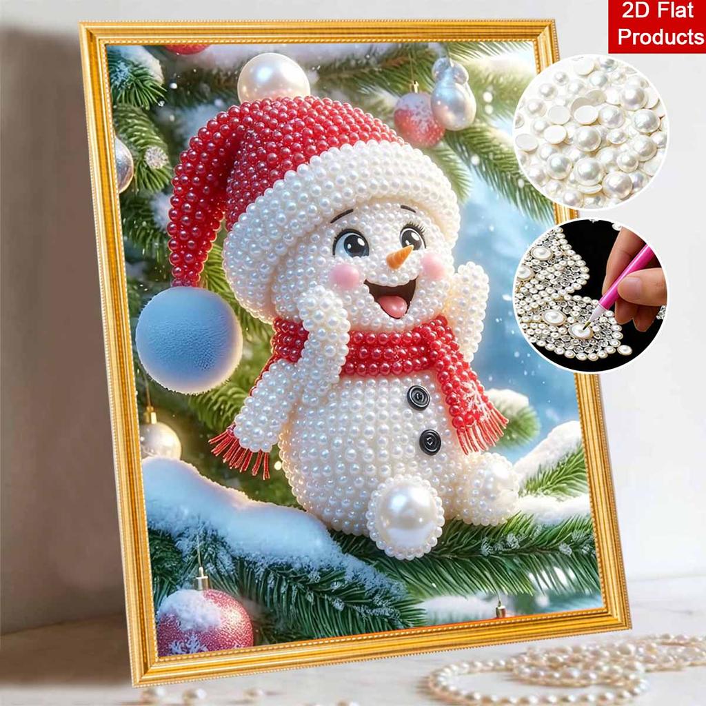 Christmas Snowman Pearl Painting Art Painting Kit Handmade Diy Home Decoration Painting