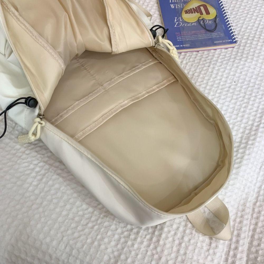 High Capacity Trendy Ins Backpack Polyester School Bags Cute Kawaii Casual Schoolbags  Unisex