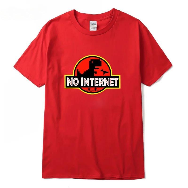 Hoge Kwaliteit Katoenmix Heren Grappige Dinosaurus Print T-shirt Losse Ronde Hals Heren T-shirt Korte Mouw T-shirt Tops