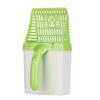Cat Litter Scoop with Bag Holder Mess-Free Kitty Litter Box Sifter with Refill Bags Spill-Proof Cat Poop Scooper for Easy One-Handed Cleaning
