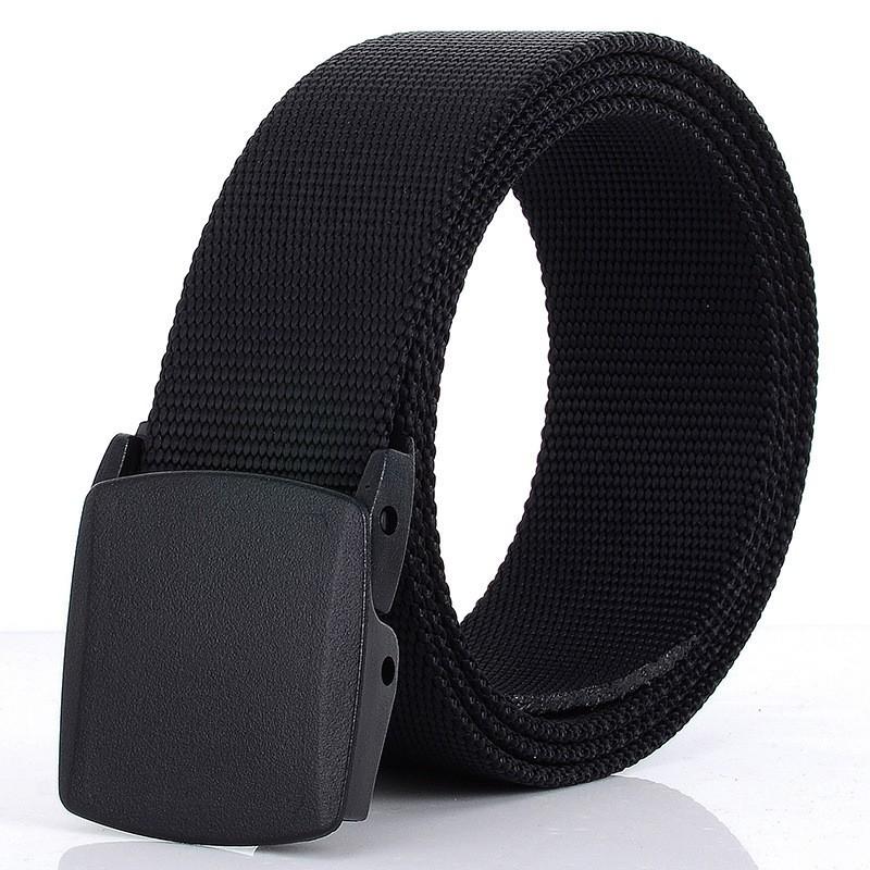 

Factory Outdoor Security Check Nylon Sports Canvas Belt Casual Authentic YKK Button 120cm чёрный