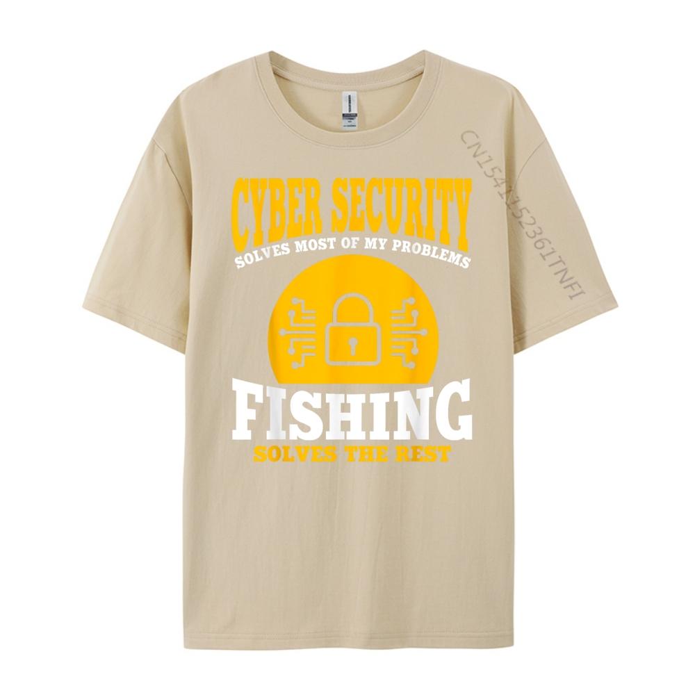 Funny Cyber Security Fisherman Outfit Computer Science Street Wear T Shirt Funny T Shirts Halloween