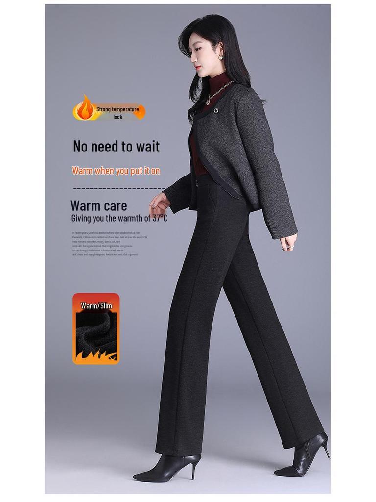 Woolen Wide-Leg Fleece-Lined Pants - Stylish Mom's Autumn/Winter 2026 Bestseller