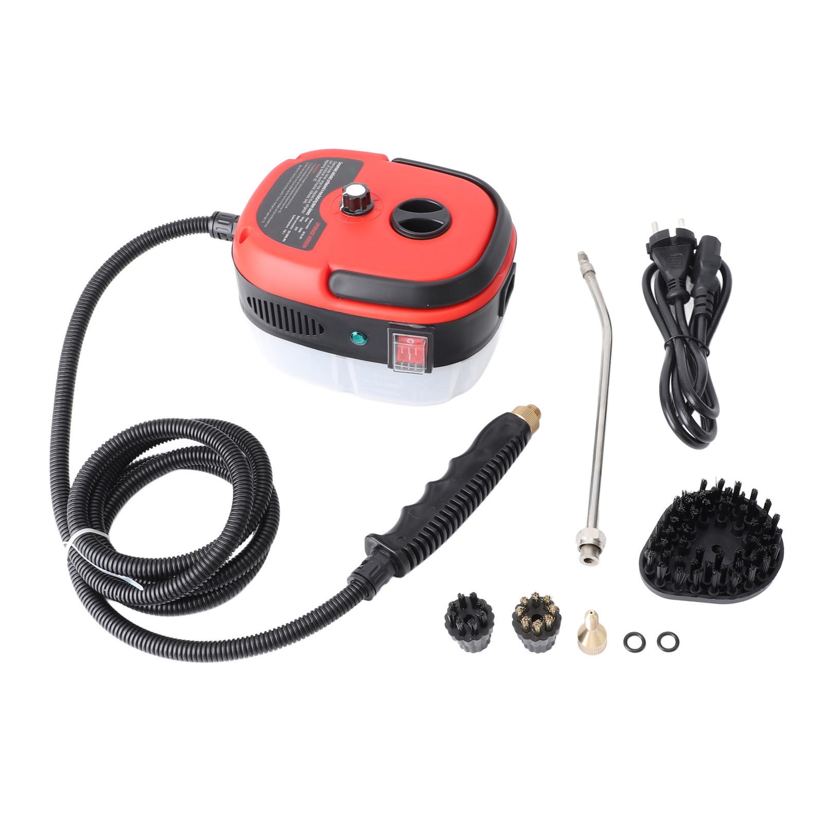 

Ручной пароочиститель мощностью 2500 Вт, высокотемпературный паровой очиститель под давлением с насадками-щетками красный