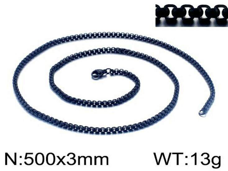 Square Pearl Stainless Steel Titanium Necklace for Men and Women