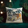 American Classic Beach Style Cushion Cover Silky Elegant Comfort Sofa Bed Invisible Zipper Beach Pillowcase