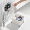 Large Capacity Storage Box with Roller Laundry Basket Wheeled Storage Bin for Clothes Fitness Equipment Snack Toy Office Organizer Box
