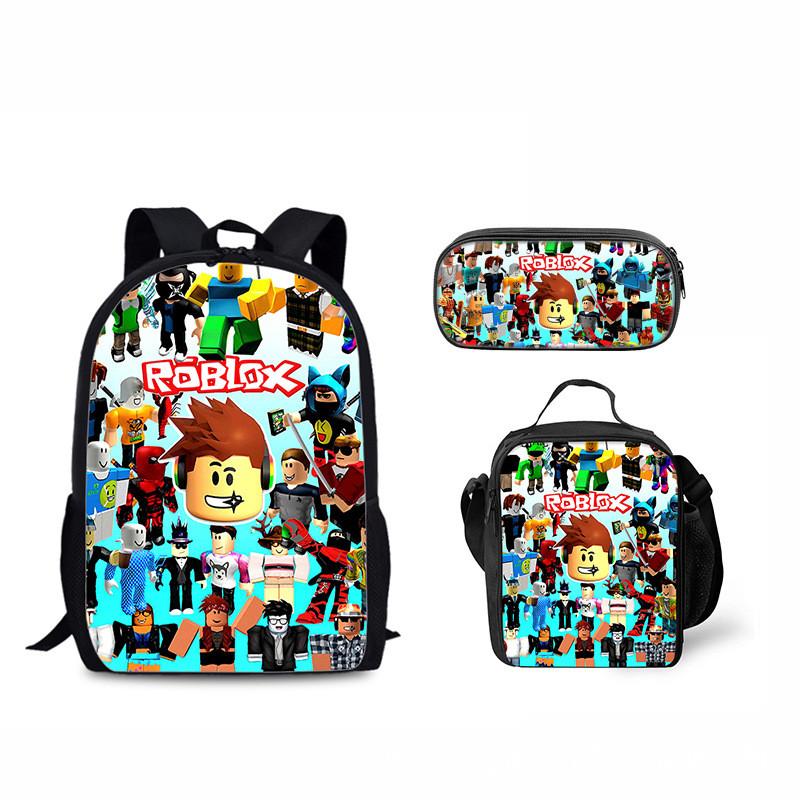 Roblox Kids Backpack Set With Cartoon Print For School And Travel