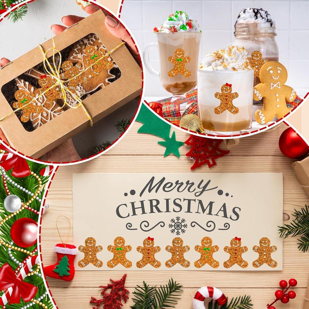 500pcs Laser Cartoon Christmas Stickers Christmas Gift Wrapping Label Sticker Reward Stickers Scrapbook Stationery, 3cm