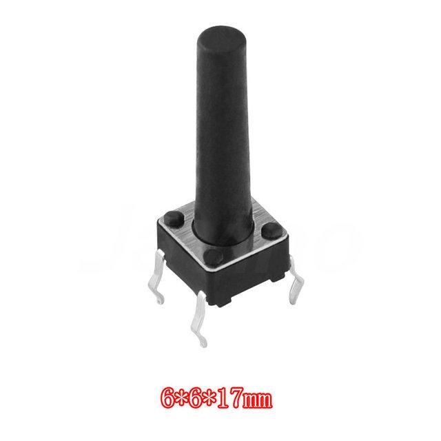 20PCS 6x6mm Panel PCB Momentary Tactile Tact Mini Push Button Switch DIP 4pin 6x6x4.3/5/6/7-20MM 6*6*4.3MM 5MM 6MM 8MM - 20MM