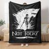 1pc Not Today Throw Blanket Soft Flannel, Cozy All Season Polyester Perfect for Home, Office