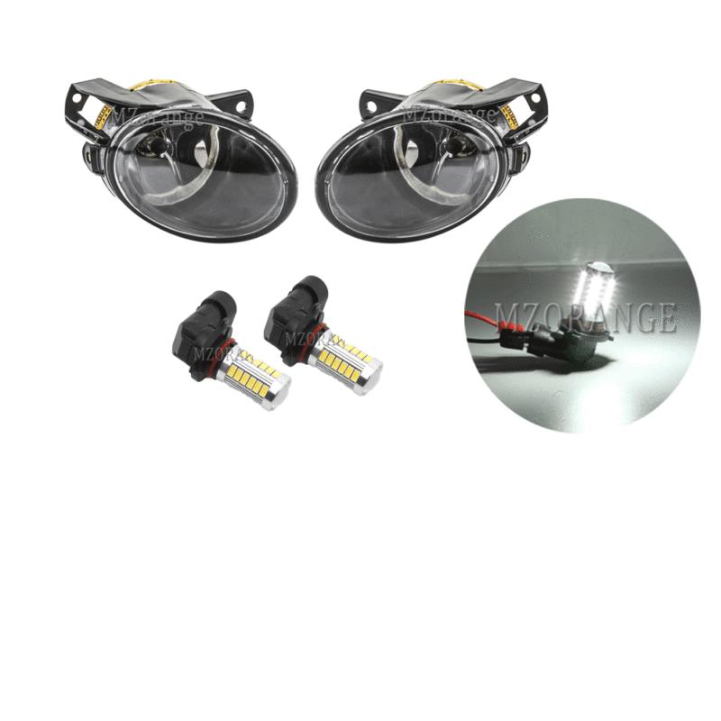 LED Fog Lights for VW Passat B6 2006-2011 Front Bumper Fog Lamp Cover Grill Bezel Headlight for Volkswagen Foglights Accessories