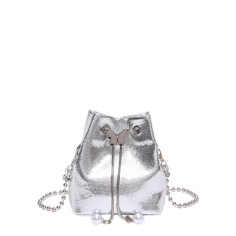 Bags Niche Versatile Chain Bag Women's 2025 New Korean Version Fashion Bright Star Ocean Style Crossbody Bucket Bag