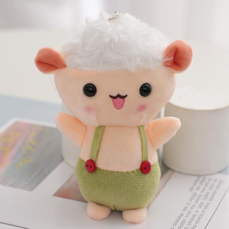Cute Curly Sheep Keychain Plush Toy Colorful And Soft Backpack Accessory