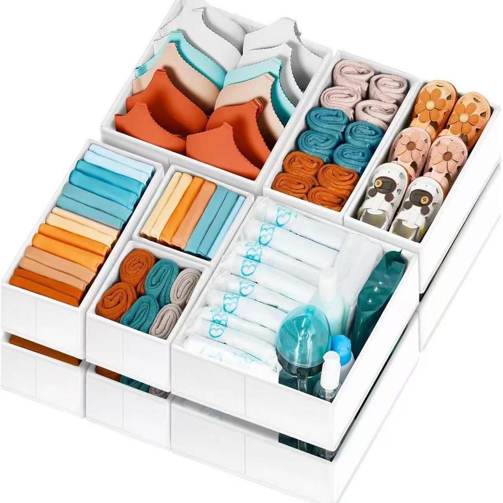 Cross-Border Non-Woven Foldable Organizer: 6-Piece Underwear Storage Set for Socks, Bras, and Underpants