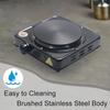 Electric Stove Top Burner,1000w Iron Single Burner,5 Temp Settings Portable Electric Hot Plate w/Indicator Lights and Easy to Clean,Cooking Stove