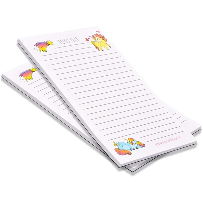 COI To DO List MEMO Pads Cute Colourful Horse 50 Easy Tear Off Sheets Each| Set of 2 Writing Pads