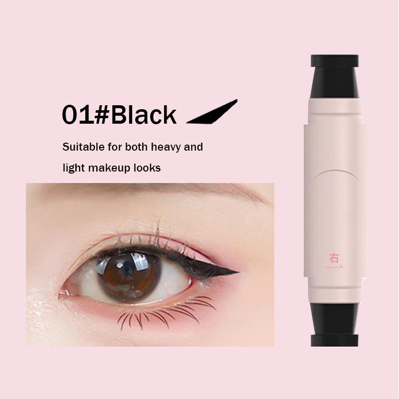 Black Brown Integrated Eyeliner Stamp Precise Outline Signet Eye Liner Extension Stamps Liquid Eyeliner Pen Waterproof Lasting