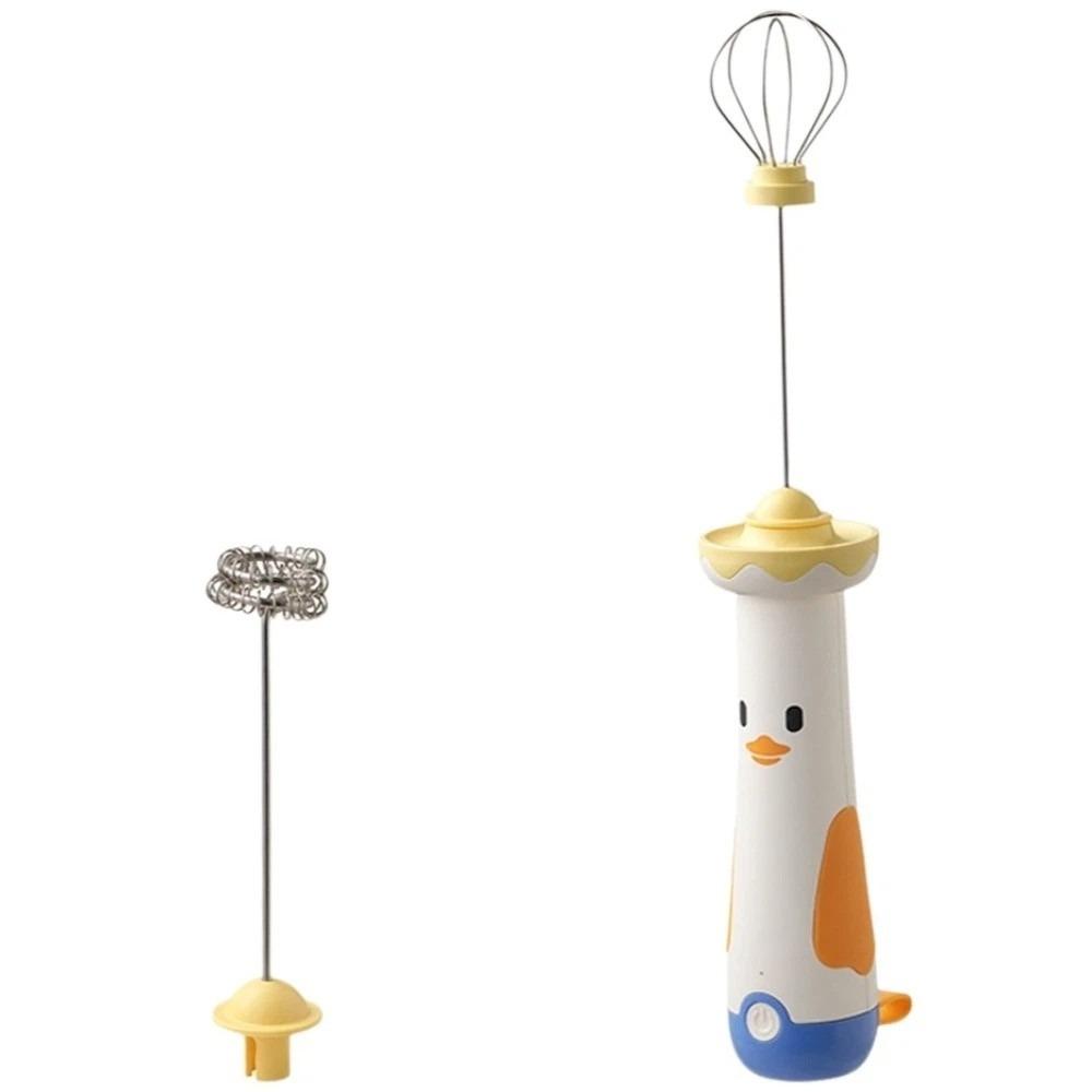 Cartoon USB Wireless Electric Whisk Rechargeable Hand Blender Mini Milk Frother Cafe Electric Whisk