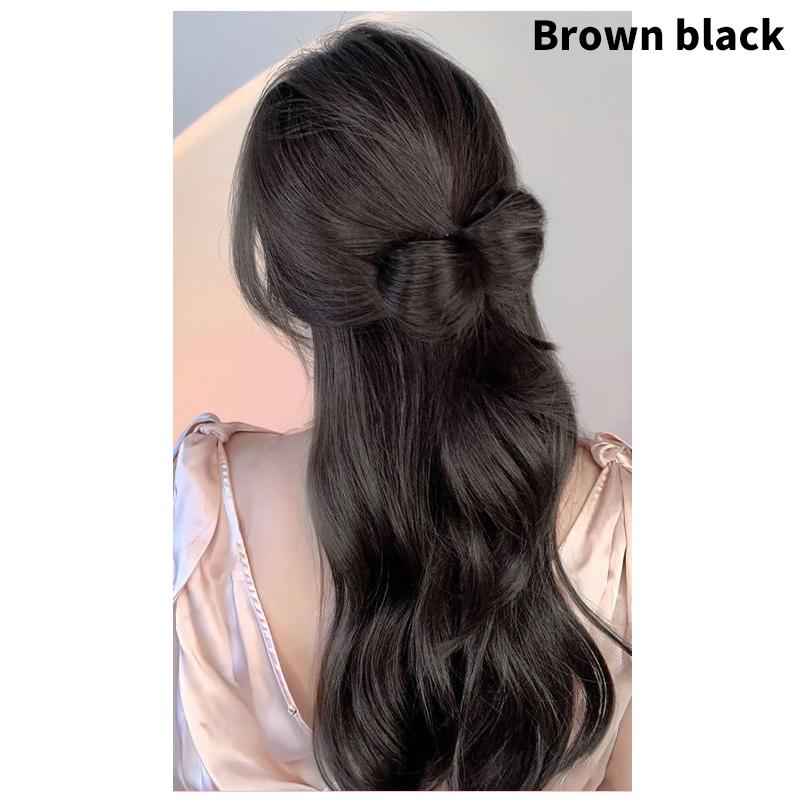 

Синтетический пучок-бант шиньон с кудрявой кисточкой термостойкий натуральный аксессуар для волос искусственные волосы пушистый бант заколка для волос парик инструменты для укладки