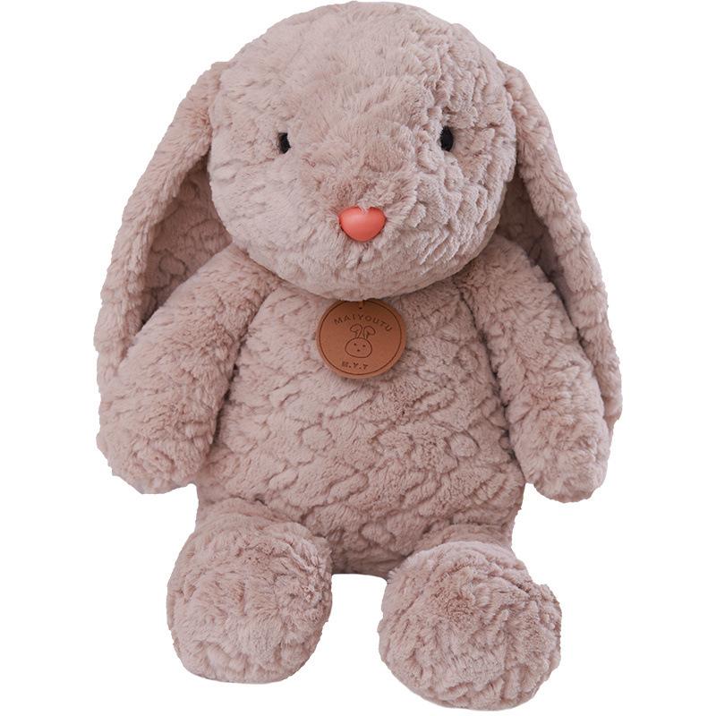 Cute Long-Eared Bunny Doll Plush Toy Little White Rabbit Doll Children Sleep Soothing Pillow Rag Doll