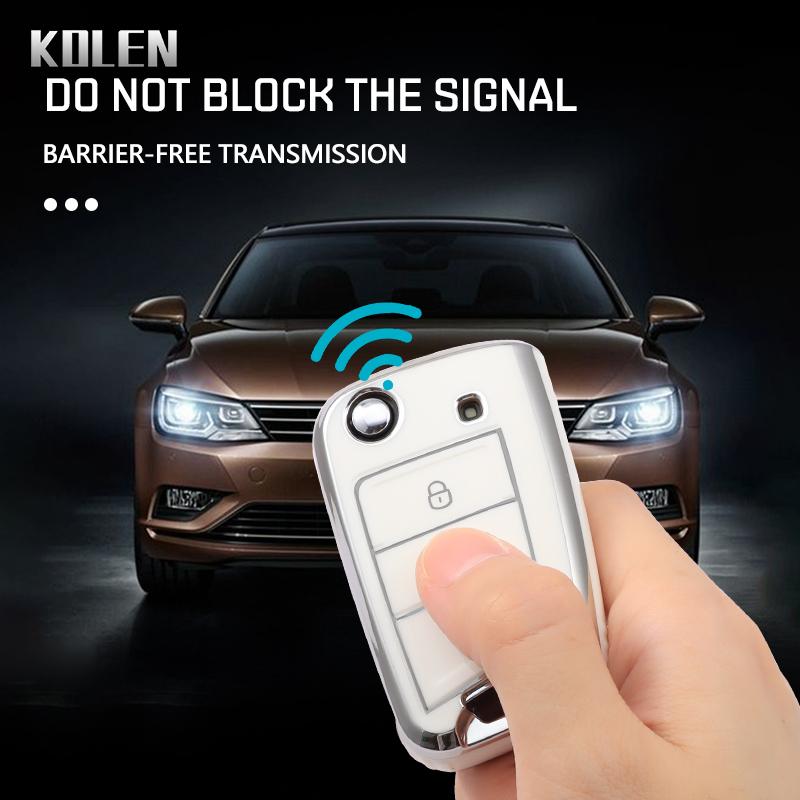 Tpu Car Key Case Cover Shell Fob For Vw Volkswagen Golf 7 Mk7 Tiguan Mk2 For Seat Ateca Leon Fr 2 Ibiza Skoda Octavia A7 Keyless
