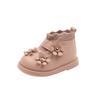 Baby Girls Cotton Boots Children's Autumn Winter Soft Soled Walking Shoes Fashion Flower Sweet Kids Princess Ankle Short Boots