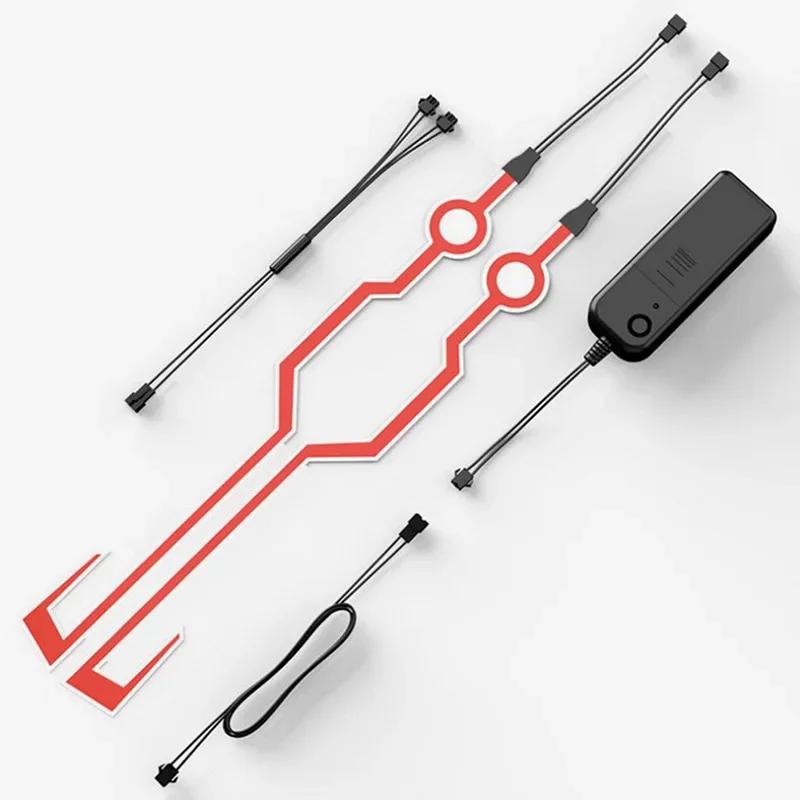 LED Motorcycle Helmet Luminous Strip Cold light Self-adhesive Reflective Luminous Sticker Strip Modified Waterproof Decoration