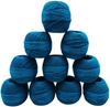 10 Stück blau Baumwolle Mercer Häkelgarn Strickgarn Occhi Craft Strang