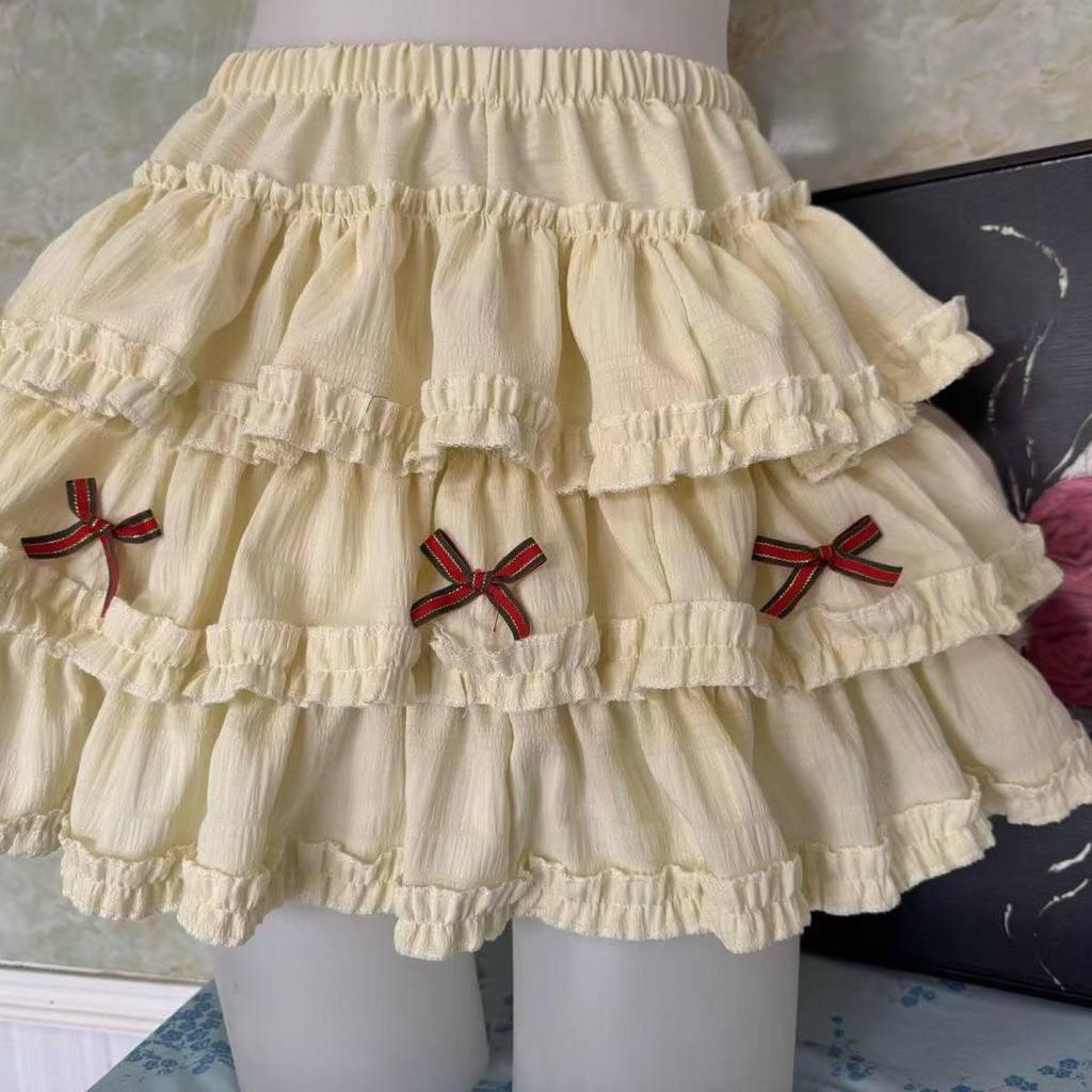 Sweet White Puffy Lace Ballet Skirt - Petite, High Waist, Elastic Waistband