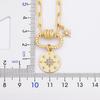 Nidin Fashion Luxury 17 Styles Link Chain Star Pendants Bracelet for Women Men Copper Zircon Gold Color Rhinestone DIY Jewelry