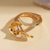 Zinc Zinc Alloy Gold Silver Flower Cuff Bangles Metal Irregular Exaggerated Bracelet  Decoration