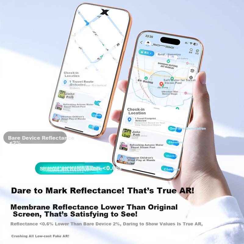 ShanZe iPhone 17 Pro Max Tempered Glass Screen Protector Full Coverage Anti-Fall AR 3D Heat Bend Ultra-Low Reflectivity <0.6%