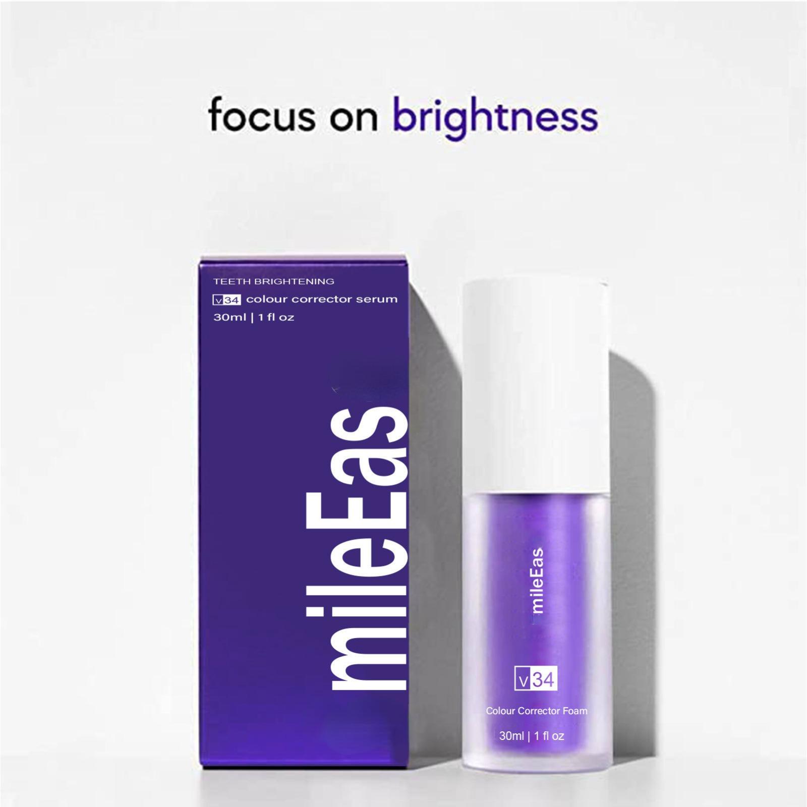 

V34 отбеливающая, освежающая дыхание, осветляющая фиолетовая зубная паста, удаление пятен, уменьшение пожелтения, уход за зубами, деснами, оральная 30 мл, хит продаж 1pc фиолетовый