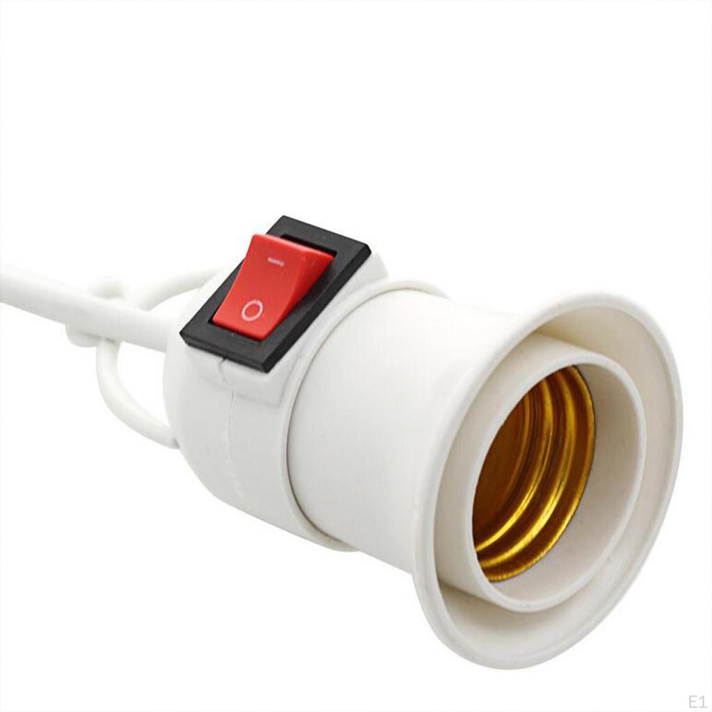 E27 Light Socket with Wire Lamp Base for Desktop Hallway Home Decoration 2m