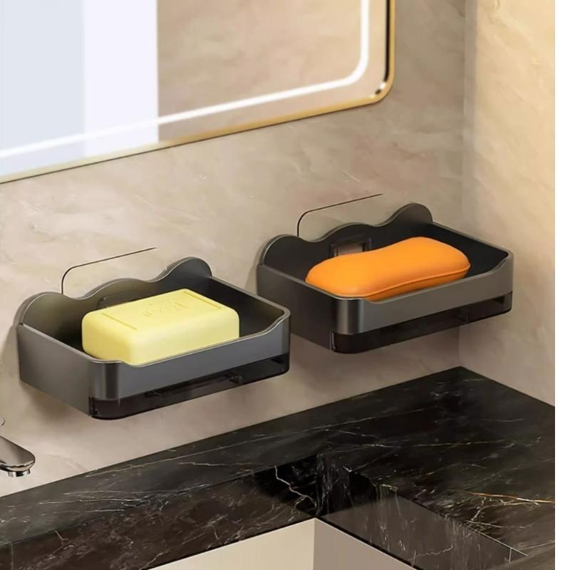 Double Layer Soap Box Drain Soap Holder Bathroom Accessories Suction Cup Soap Dish Tray Soap Dish For Bathroom Soap