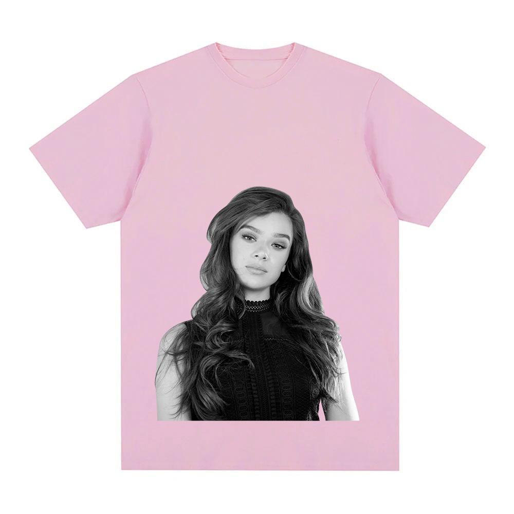 Hailee Steinfeld TShirt Round Neck Short Sleeve Graphic Printing Camisetas Casual Fashion Cotton Clothing Ropa Mujer Clothes
