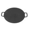 Korean Grill Pan Non Stick Coating Round BBQ Griddle Iron for Indoor Outdoor Cooking 25cm / 9.84in