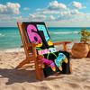 1PC Custom Name Donut Game Controller Art Beach Towel Highly Absorbent And Sand-Resistant Towel for Swimming, Pool, Yoga, And Travel Lightweight