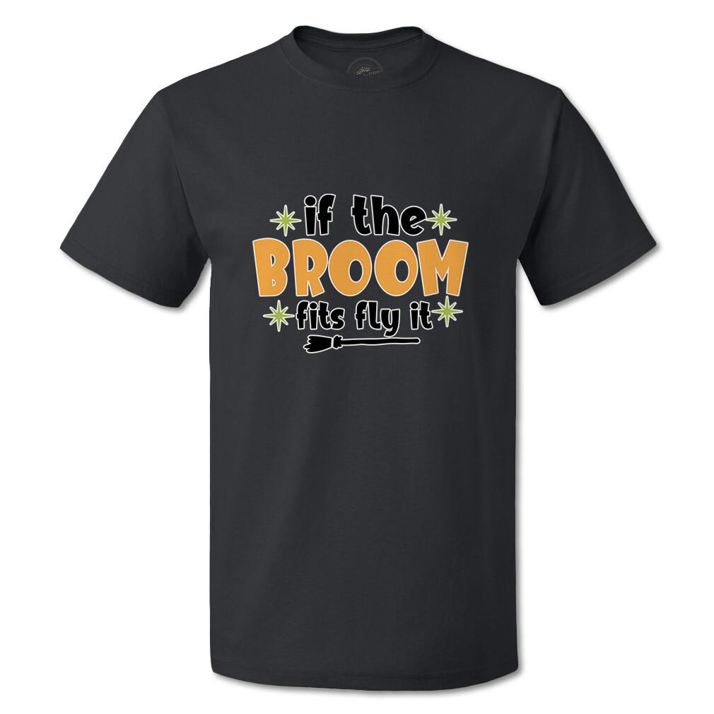 Funny Graphic T Shirts Halloween If Broom Fits Fly It Cotton Nightmare Top XXL