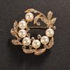 SUNFLOWER Pearl Brooch Pin File Rhinestone Wedding Dress Collar Pin Fashion Fashion Costume Accessories