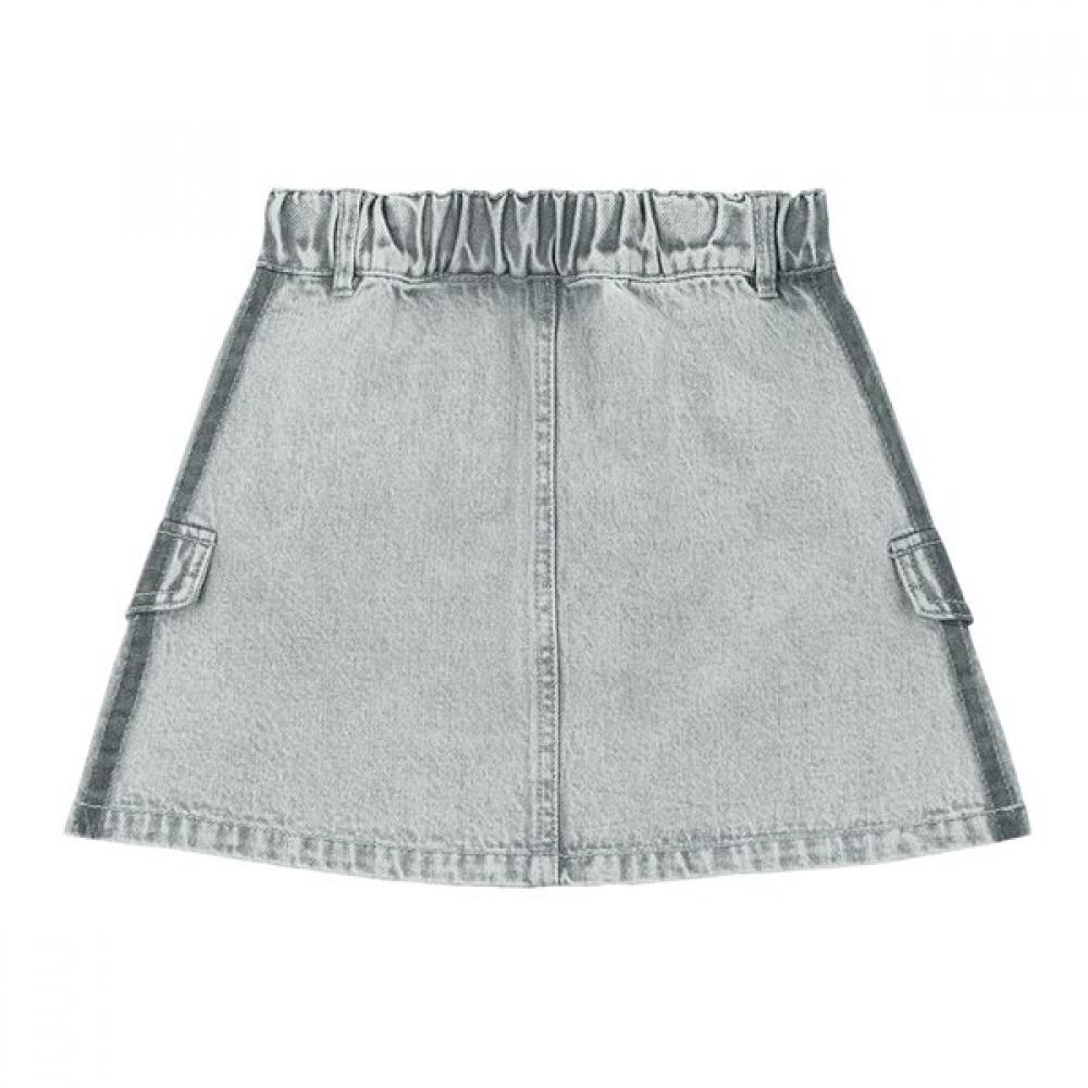 Tiffany Gray Denim Skirt T51kbs010