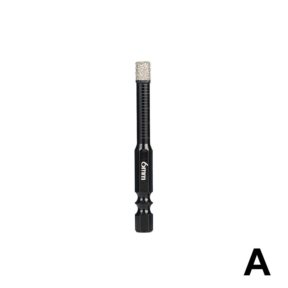 Diamond Dry Drill Bits Hex Handle Brazed Hole Saw Cutter For Marble Ceramic Tile Drilling Granite Drilling Bit 6/8/10/12mm