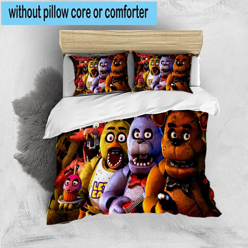 3PCS Five Nights At bears Horror 3pcs Bedding,Including 3PCS Duvet Cover And 2pcs Pillowcases Perfect for Christmas,Ideal for Bedroom, Dormitory