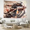 off-road-motorcycles Print Tapestry, Backdrop, Easy Setup, Ideal for Bedroom, Office & Living Room, with Aesthetic Wall Hanging Decor.